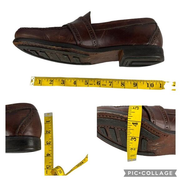 Polo Ralph Lauren  Brown/Red Leather Classic Men’s Penny Loafers Size 9.5 EE